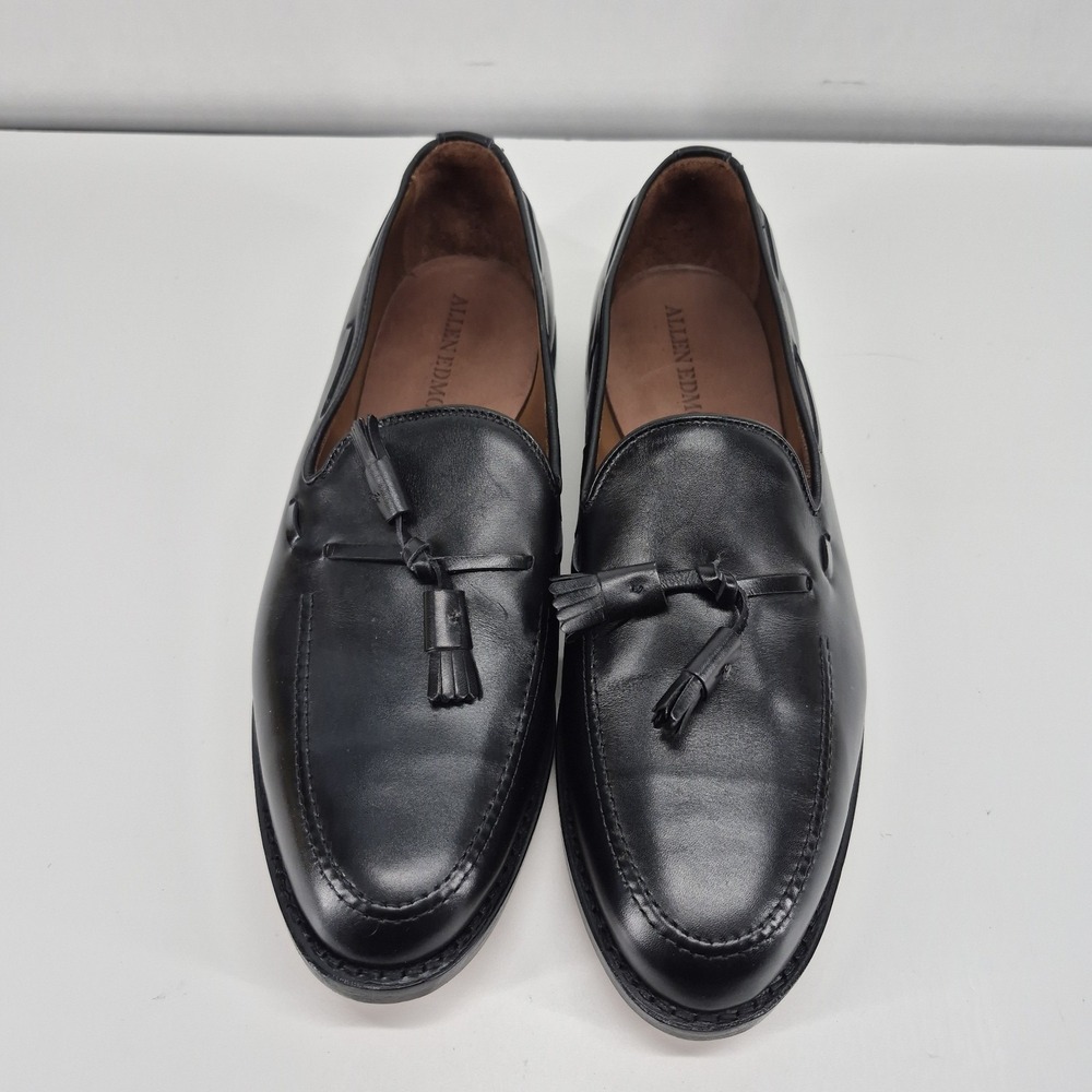 Allen Edmonds "GRAYSON" Men's Leather Black Tassel Loafers 10 EEE USA - Picture 4 of 10